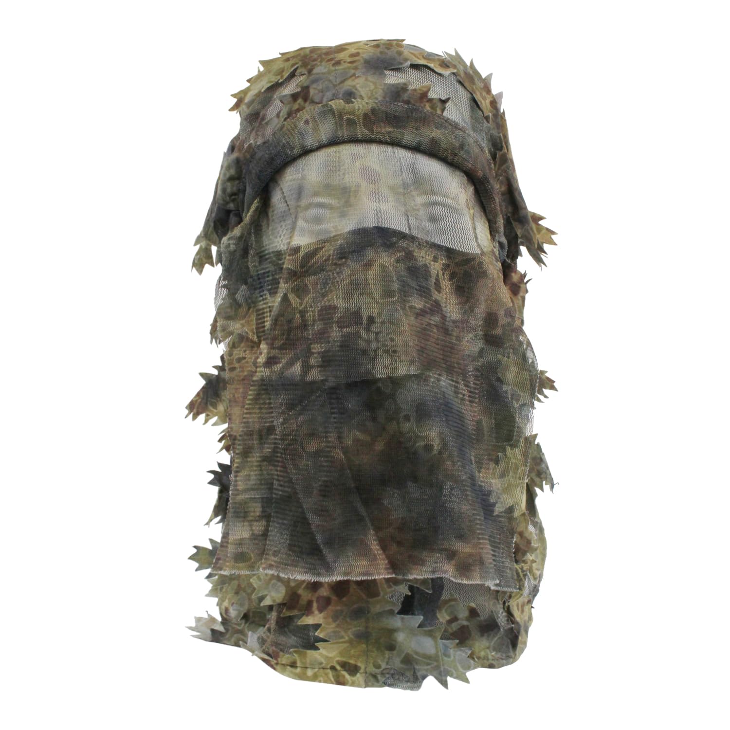 Fousam 3D Camouflage Leafy Full Face Mask Headwear, 2-in-1 Adjustable Hat Mask Netting, Sniper Veil for Ghillie Suit, Hunting