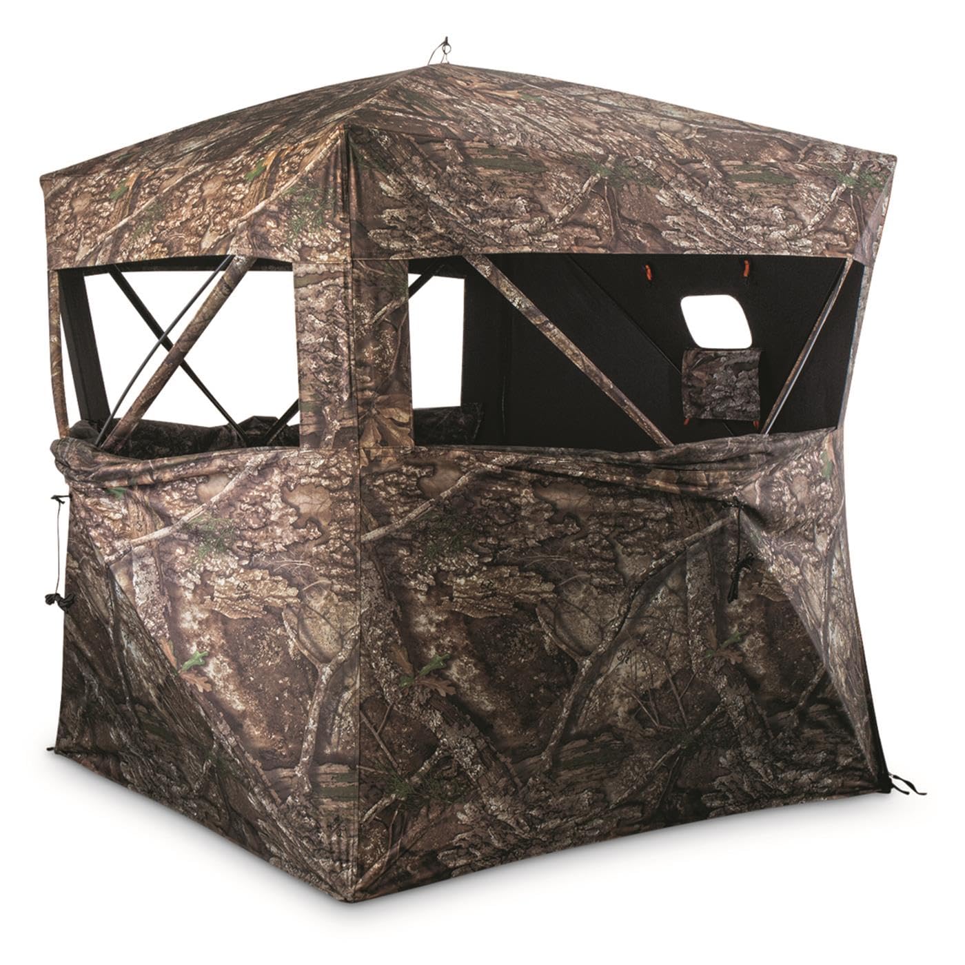 HuntRite Silent Adrenaline Pop-Up Hunting Ground Blind; for Deer and Turkey Hunting, 2-Person Tent