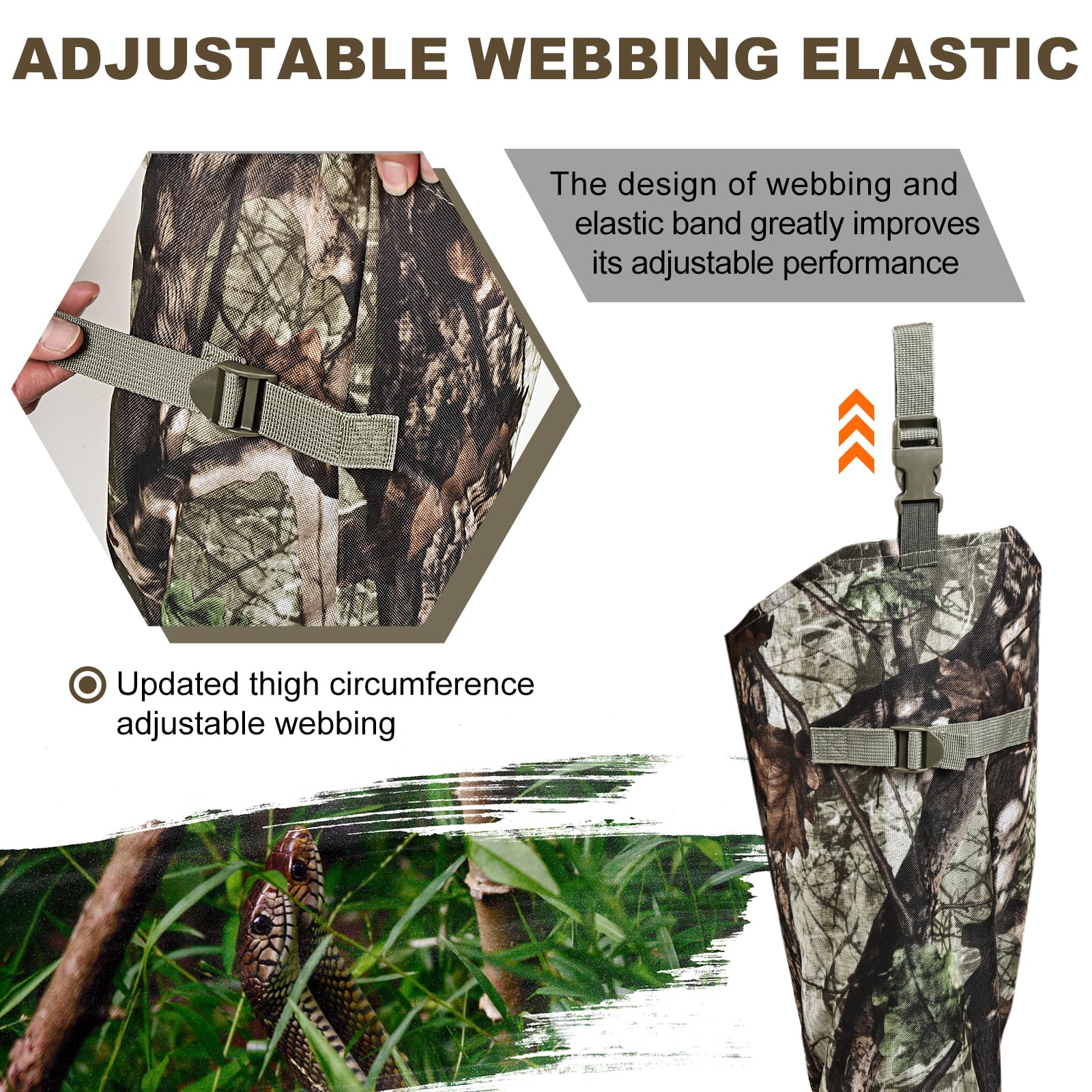Anewkle Snake Guard Chaps Waterproof Snake Chaps for Hunting Snake Bite Protection Gear Adjustable Size Snake Bite Protective Gaiters Anti-Snake Gaiters for Legs