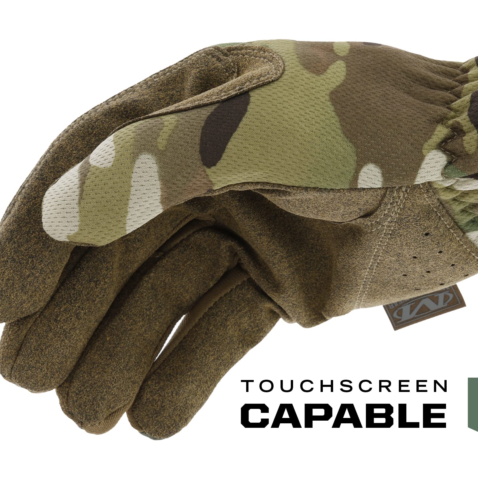 Mechanix Wear FastFit Tactical Gloves - Heavy Duty Lightweight Multipurpose Gloves - Flexible Grip & Reinforced Palm - Touchscreen Capable - Large - MultiCam Camouflage