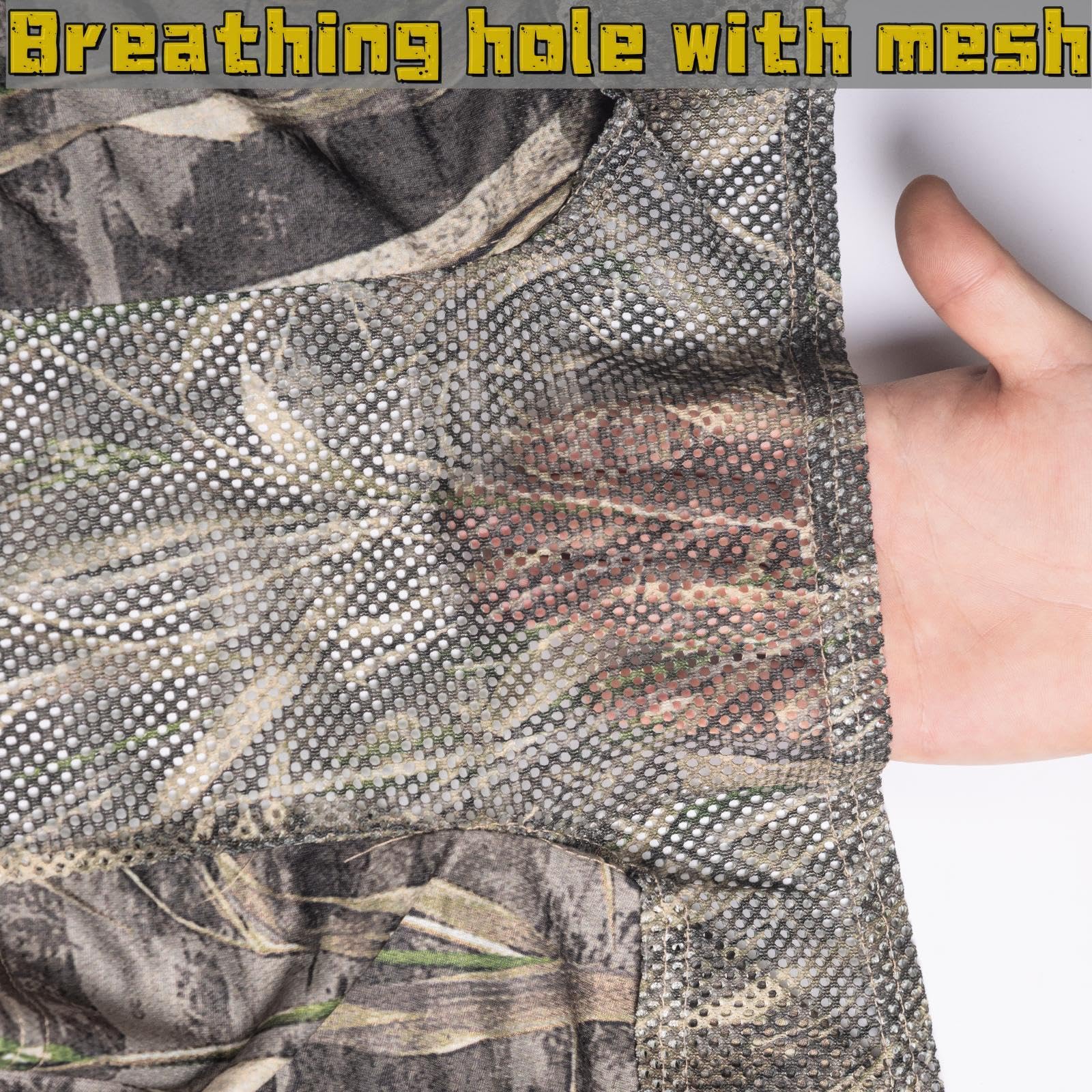 XY3545HS Camo Balaclava Face Mask with Mesh Breathable Holes for Man and Women-Huning Fishing Skiing Windproof UV Protection (Polyester, Camo B)
